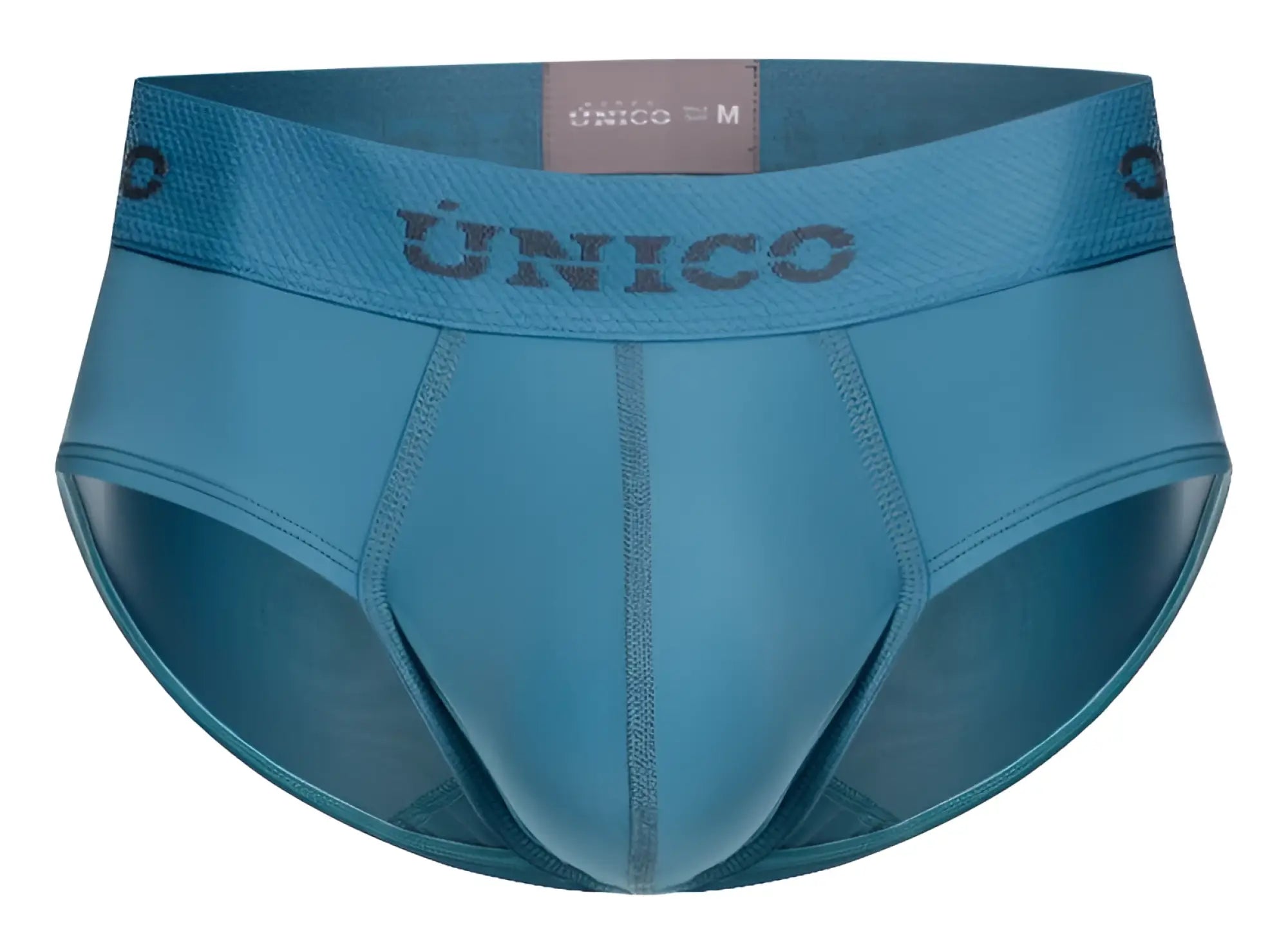 Teal unico 26020101118 ventisca men’s briefs with textured waistband and subtle stitching details