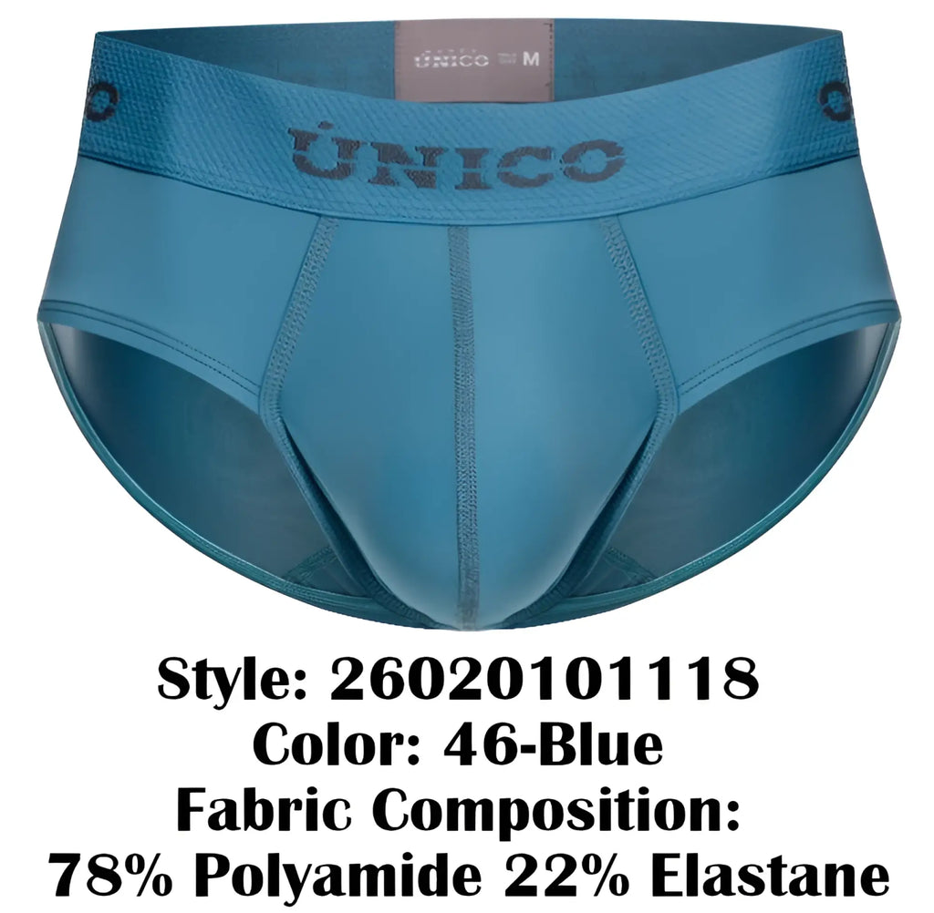 Teal blue unico 26020101118 ventisca men’s briefs made of 78 polyamide 22 elastane fabric for comfortable wear