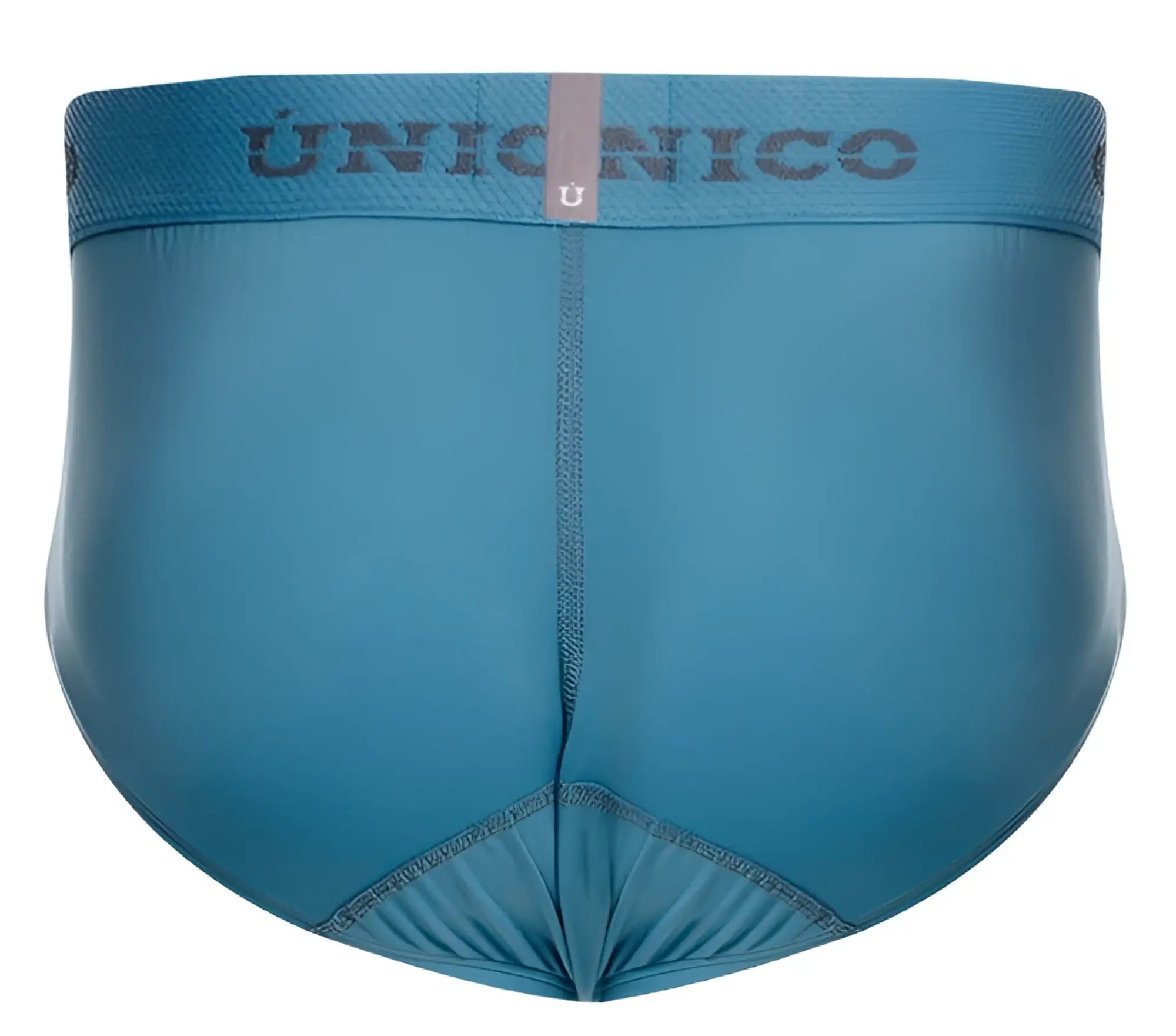 Blue unico ventisca briefs for men with textured waistband and subtle stitching color 46 blue front view