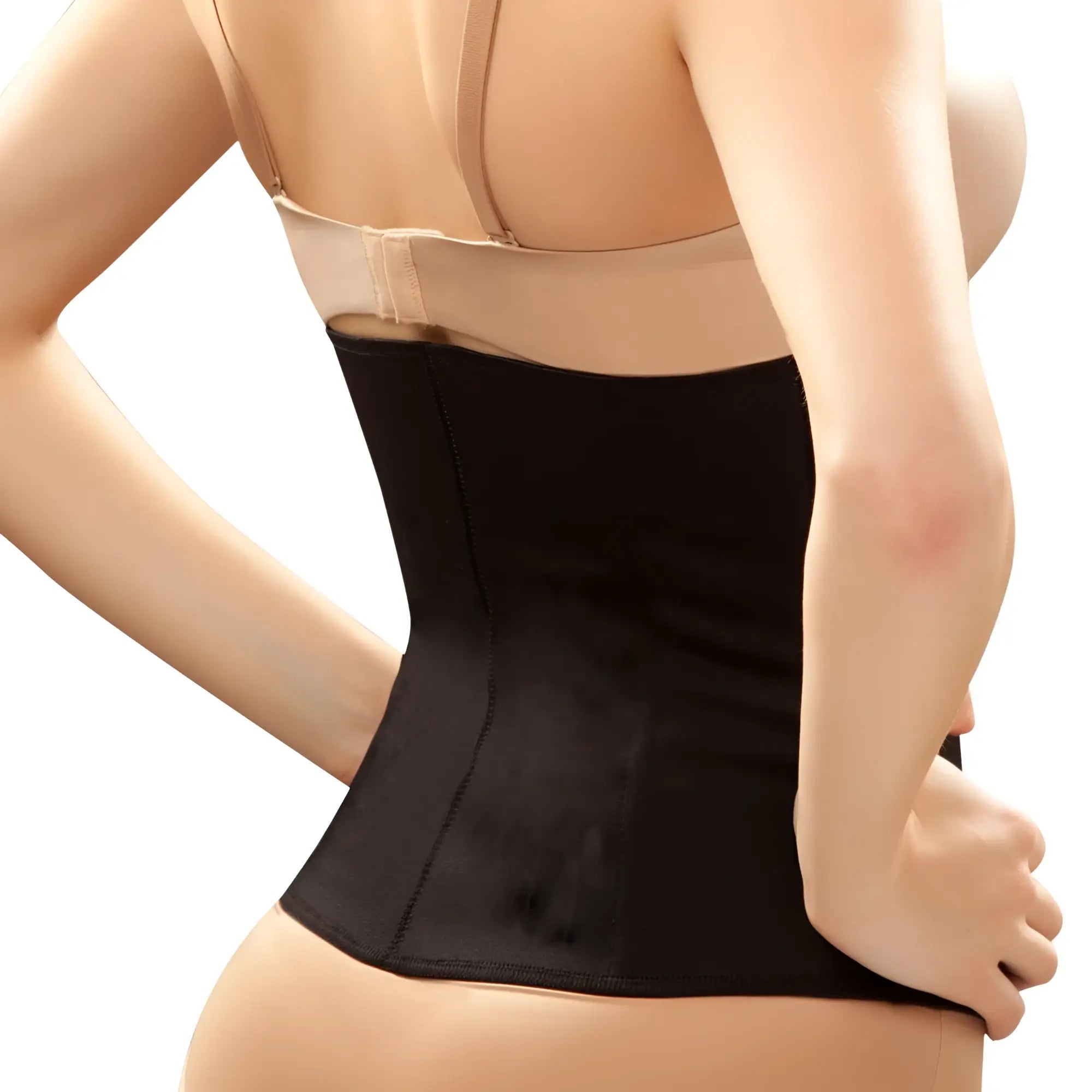 Black vedette 103 renee waist cincher with smooth form-fitting design and adjustable straps for plus sizes
