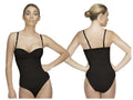Black seamless Vedette 210 Nadine strapless bodysuit with thin straps and a flattering form-fitting design