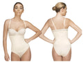 Beige Vedette 210 Nadine strapless bodysuit in bikini nude with thin straps and smooth seamless body shaper design