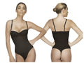 Black seamless Vedette 211 Nadine strapless bodycon bodysuit with thin shoulder straps and supportive back panel