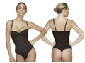 Black seamless Vedette 211 Nadine strapless bodycon bodysuit with thin shoulder straps and supportive back panel