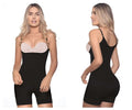 Vedette 3132 black seamless body-shaping bodysuit with light beige underwire bra insert and scalloped hemline
