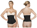 Black vedette 403 gigi waist cincher with front zipper and beige underbust panel for waist shaping