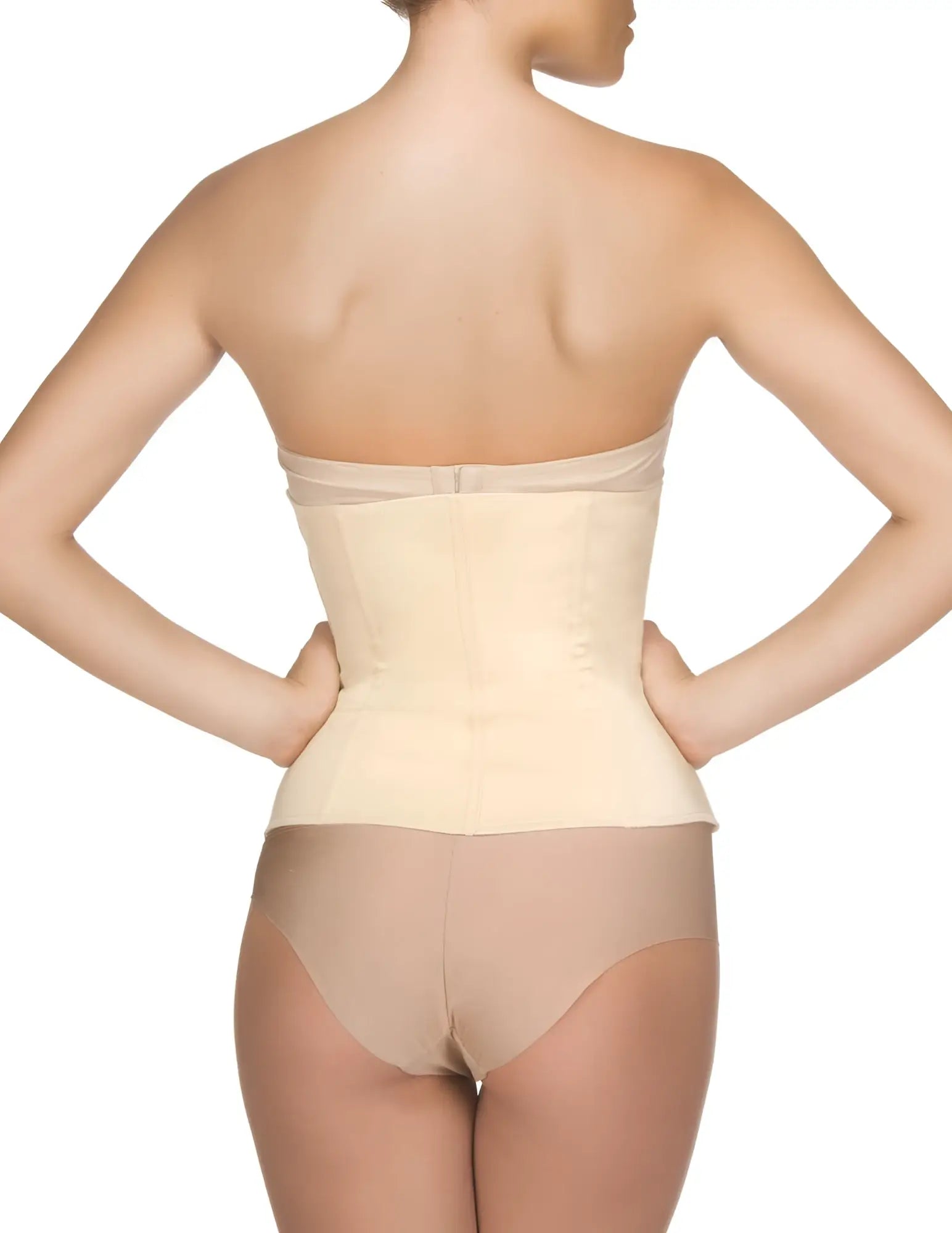 Beige vedette 403 gigi waist cincher with smooth seamless design and elastic band for comfortable support