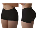 Black vedette 5092 butt lifter high-waisted shaper shorts with scalloped hemline shown from back