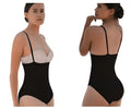Black vedette 5108 strapless body shaper butt lifter with form-fitting design thin straps and white underwire bra insert