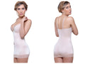 Vedette 917 Abella shaping skirt bodysuit nude color with form-fitting design and delicate lace trim hemline