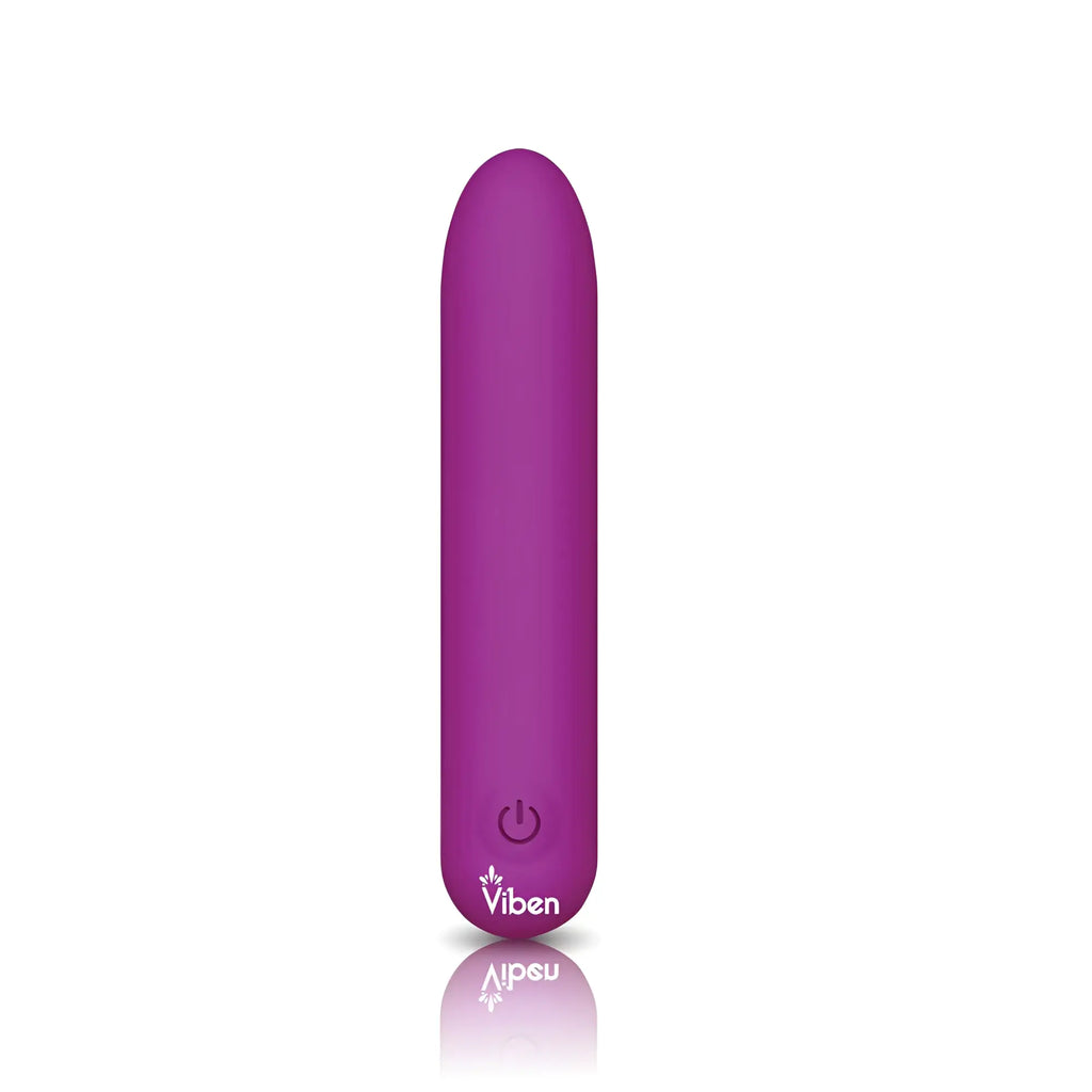 Purple viben bombshell 5 speed 9.5cm usb mighty bullet berry personal pleasure device with smooth rounded matte finish