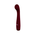 A sleek matte burgundy viben devotion ruby personal pleasure device with a curved ergonomic design