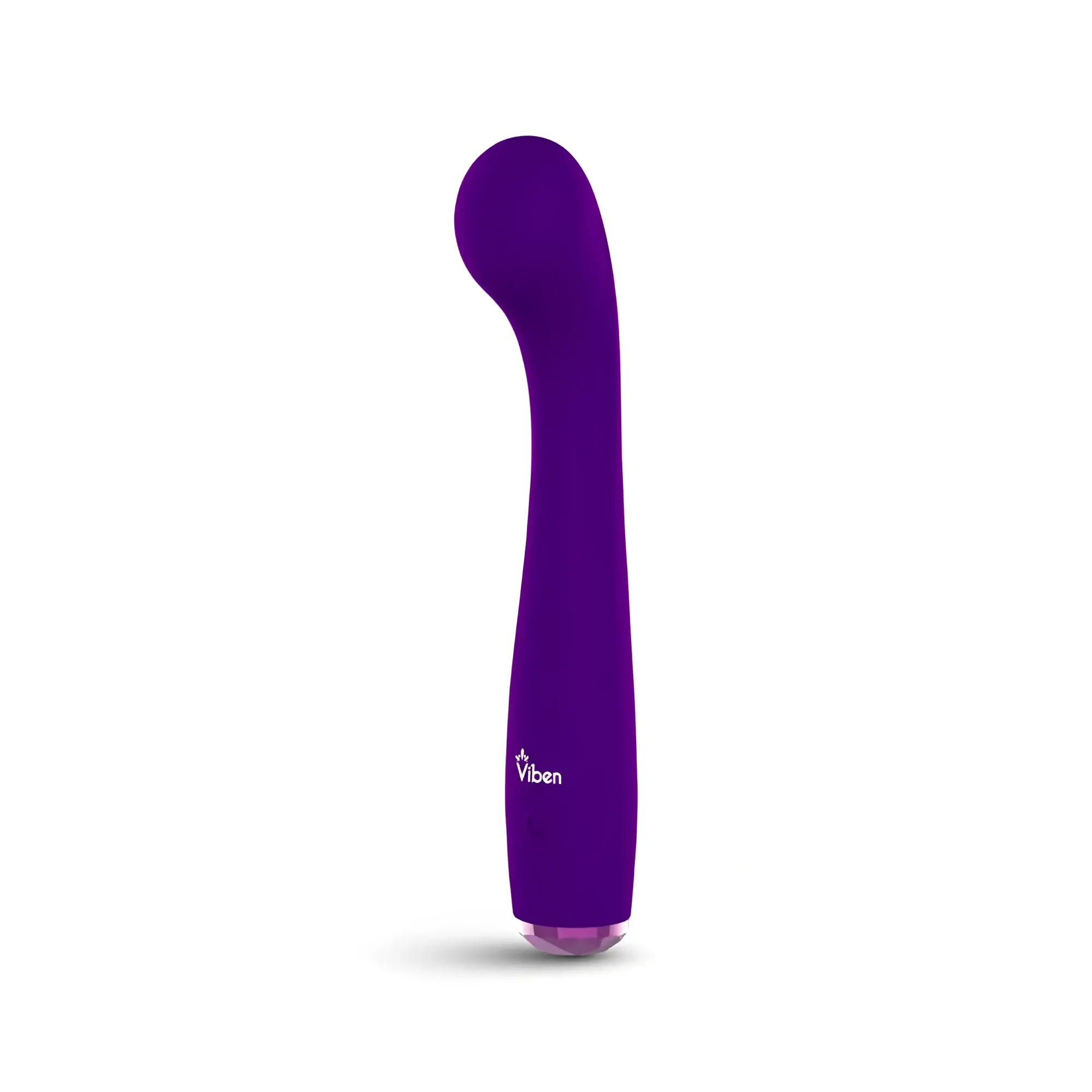 Purple viben devotion violet curved vibrator with smooth glossy finish and rounded tip for personal pleasure