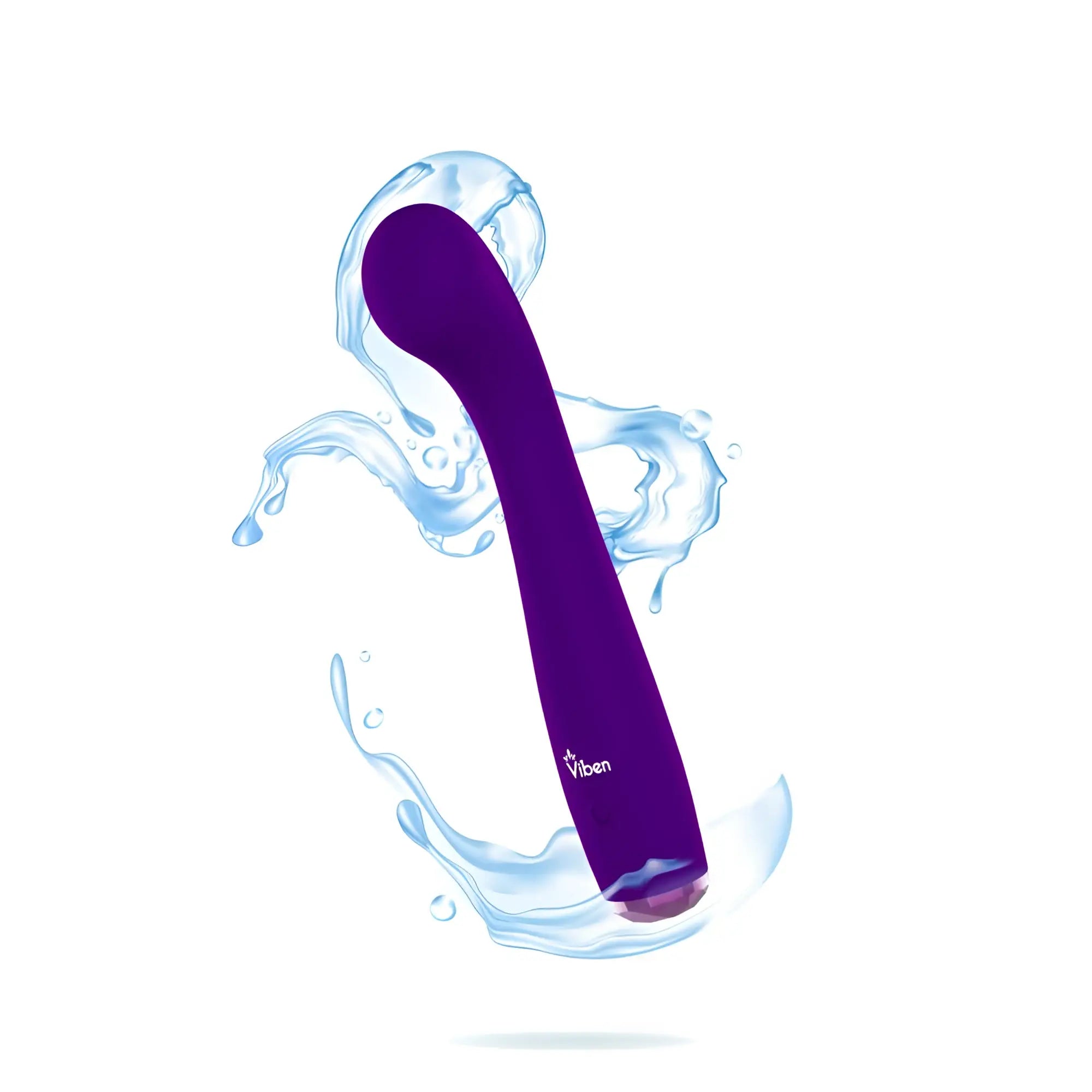 Purple viben devotion violet vibrating wand with smooth glossy finish and rounded ergonomic design