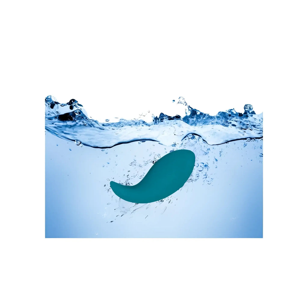 Teal silicone viben elated pinpoint rechargeable vibe with smooth curved design for precise stimulation ocean color