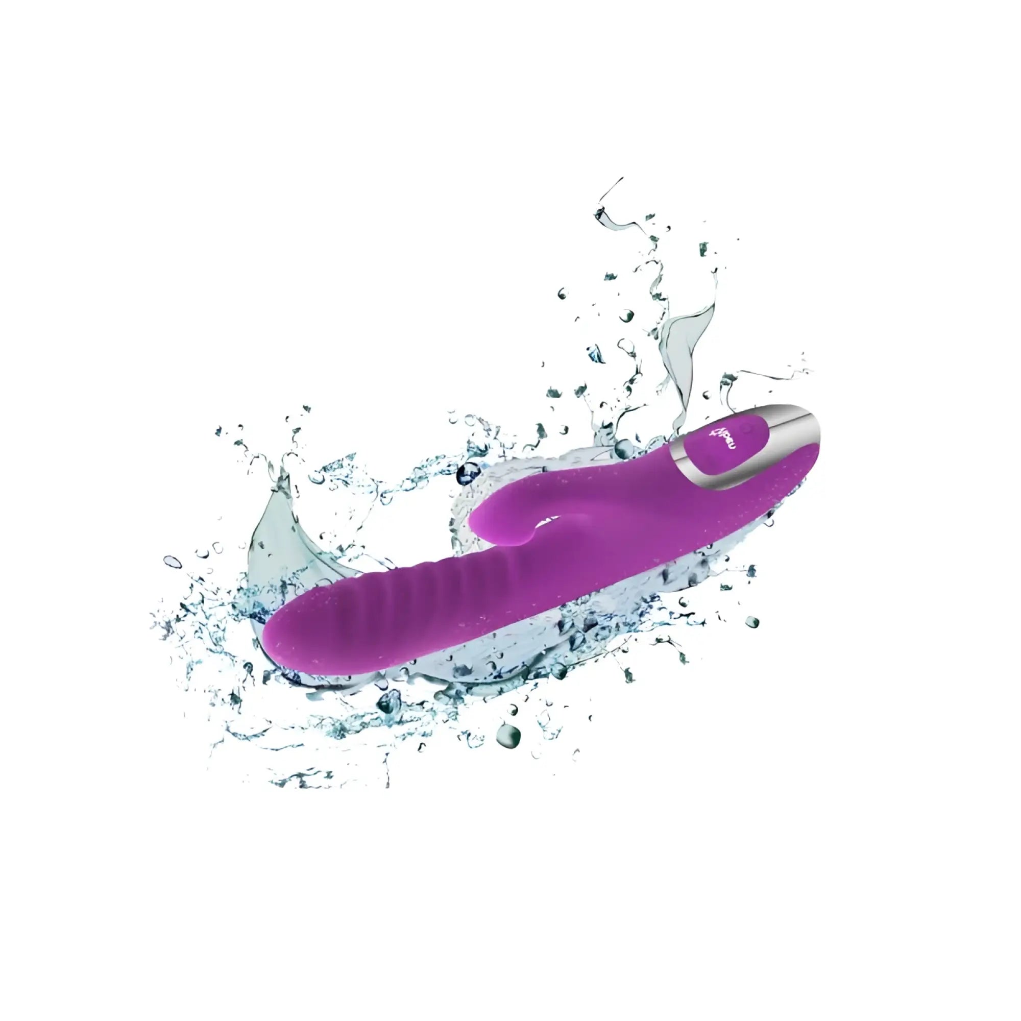 Viben viben frenzy suction rabbit vibe berry in purple and silver with textured surface for personal vibration use