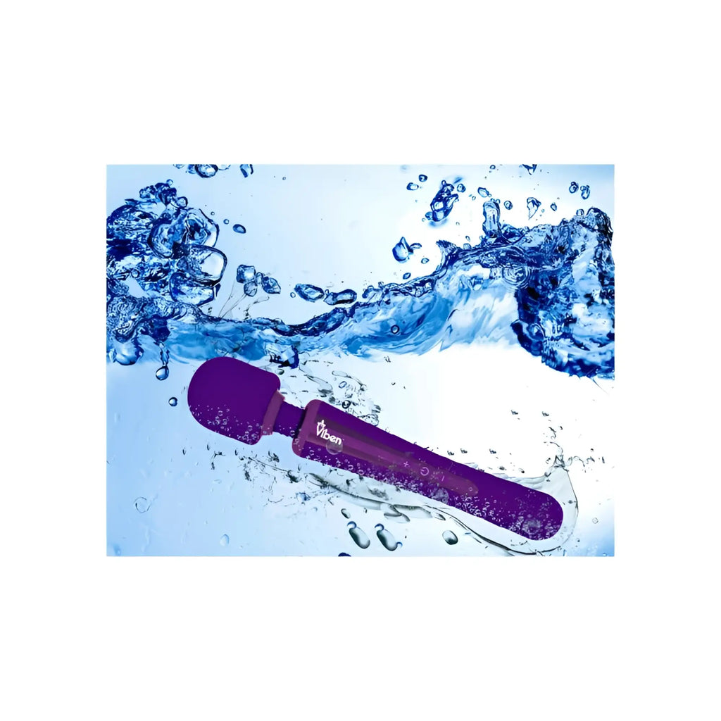 Purple viben obsession rechargeable wand massager in violet with wireless ergonomic design and smooth plastic finish
