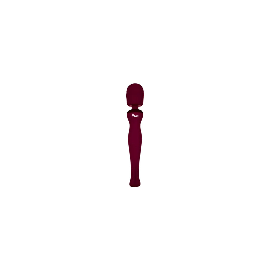 Viben vibe sultry rechargeable wand massager in maroon with smooth ergonomic design for relaxing massage use