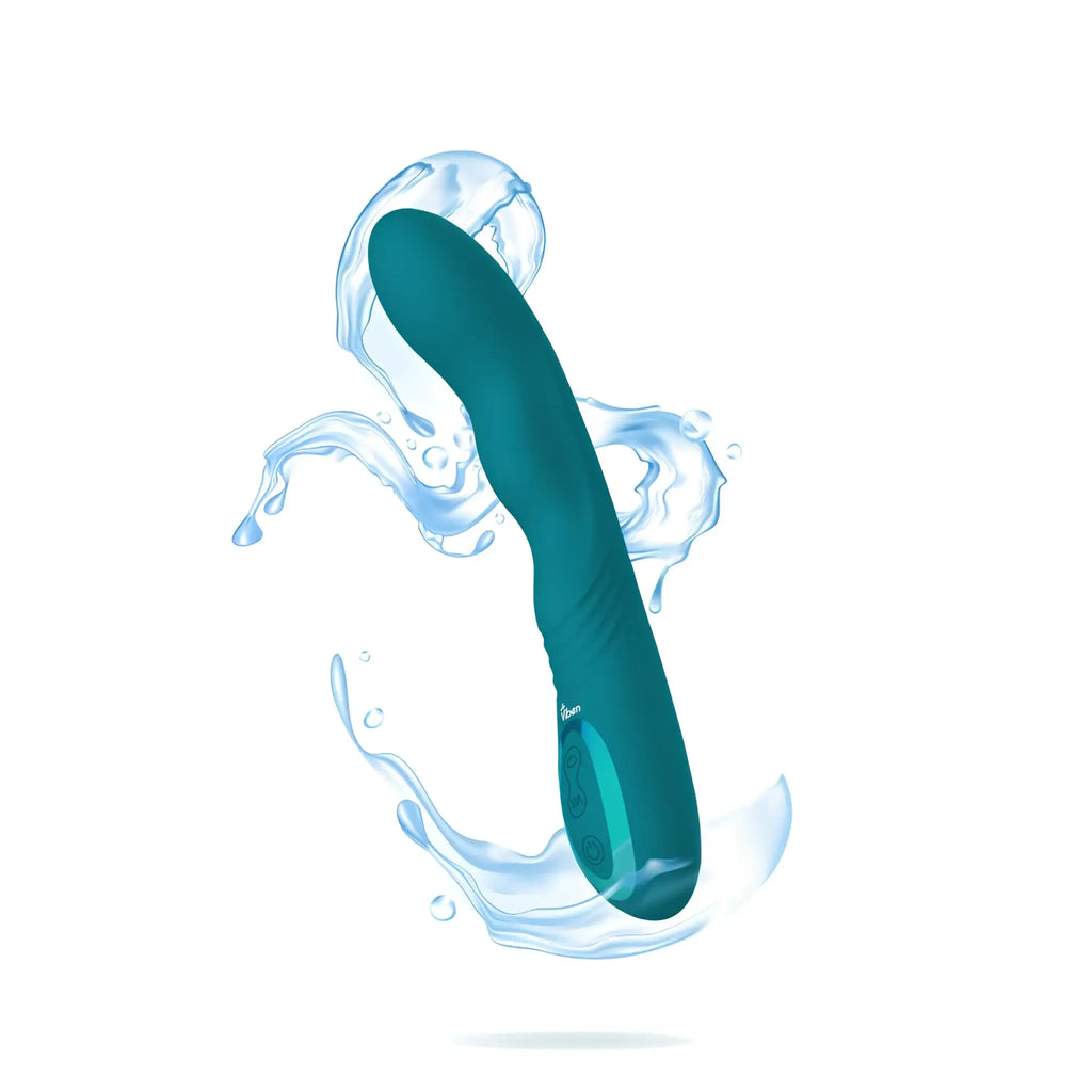 Teal-colored viben swagger ocean adult toy with sleek curved design smooth silicone finish and subtle textured grip