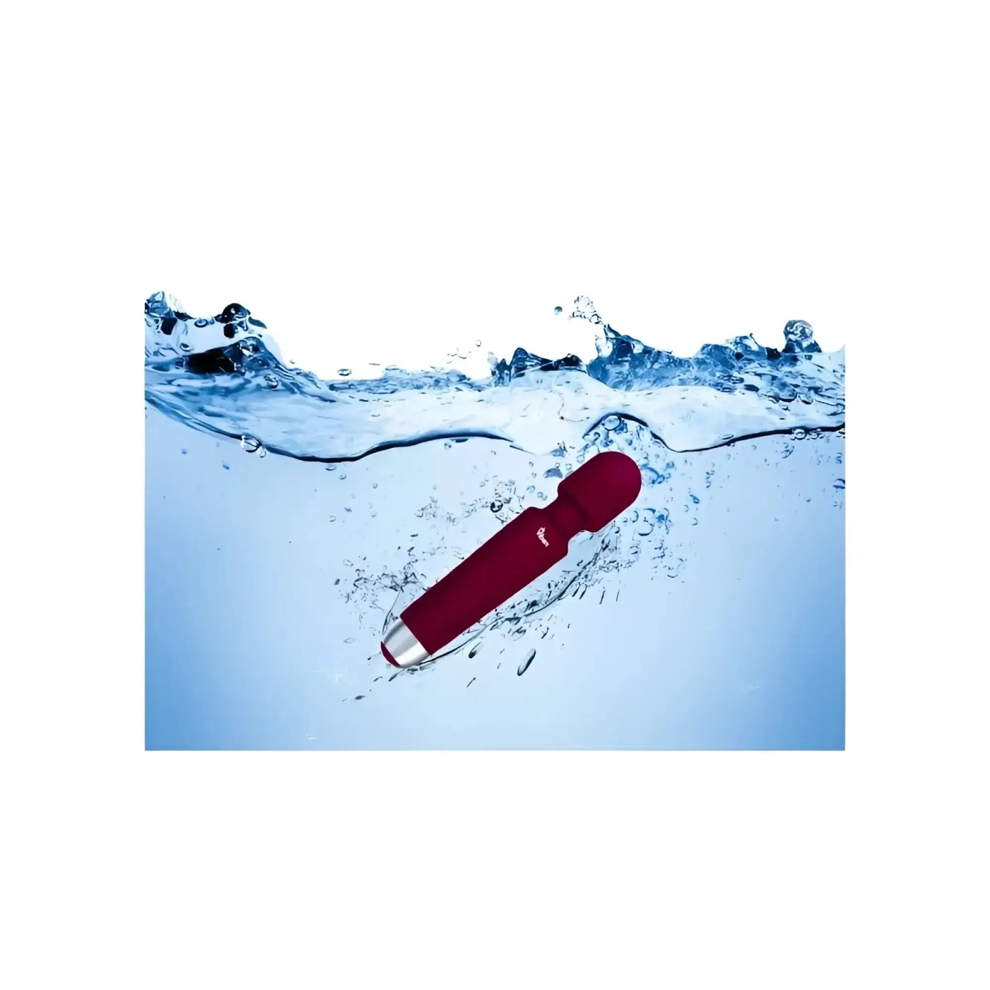 Viben tempest rechargeable wand massager ruby in red and silver with sleek ergonomic design and powerful vibrations