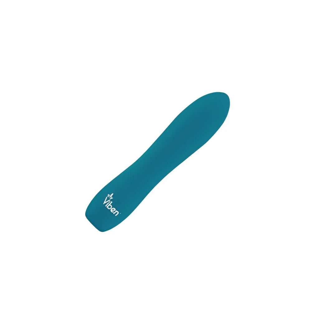 Teal viben vivacious rumble motor rechargeable bullet ocean personal pleasure device with smooth ergonomic design