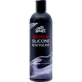 Black plastic bottle of wet stuff premium silicone bodyglide universal intimate lubricant with purple and white labeling