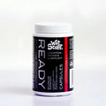 White plastic bottle with black and red label of wet stuff ready silicone bodyglide capsules jar 60 pk