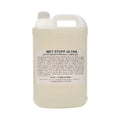 A translucent white plastic jug with gray cap and handle containing wet stuff ultra water based personal lubricant 5kg