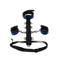 Whipsmart whip smart diamond body restraint 3 pc set blue featuring black and blue patterned bondage set