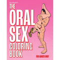 Pink cover of woodrocket oral sex colouring book featuring cartoon illustration of a man and woman in intimate pose