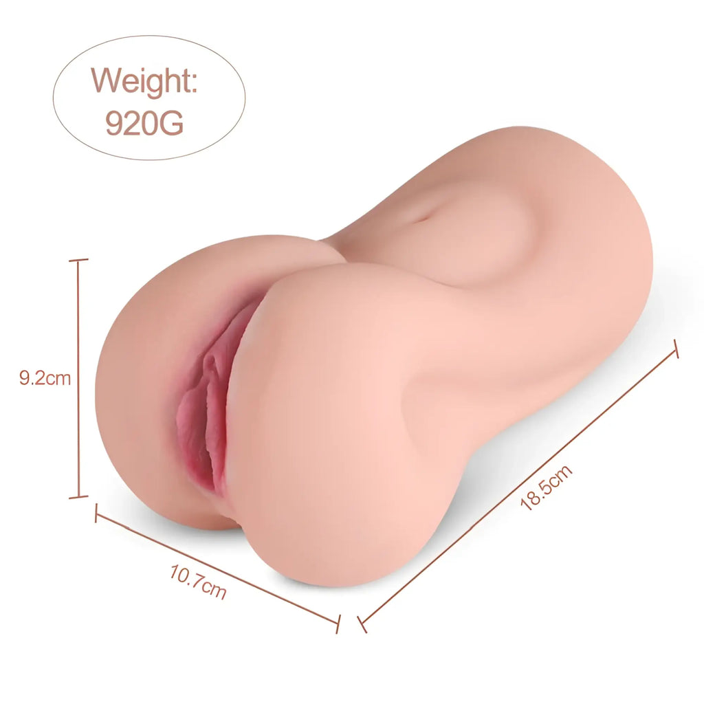 Pink silicone xise agatha realistic vibrating vaginal masturbator with textured interior designed for adult use