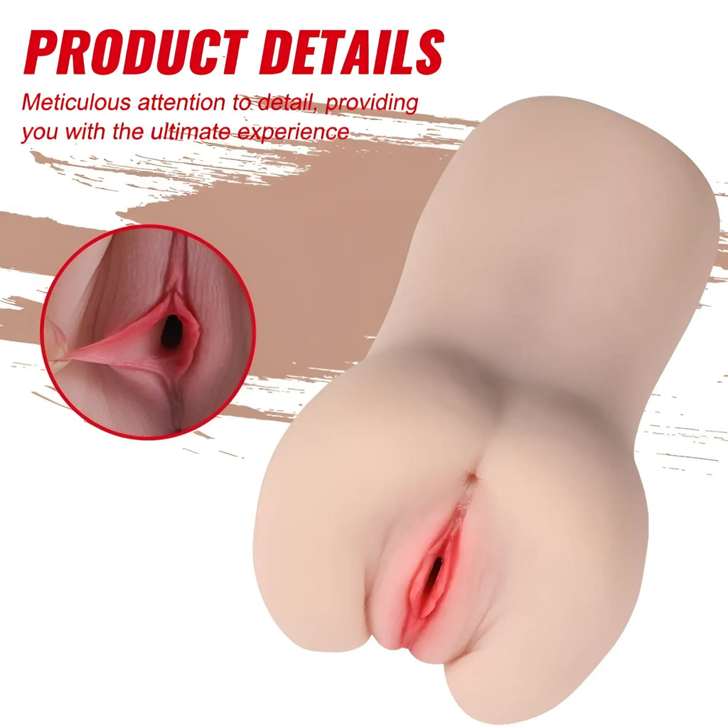 Beige silicone anal plug with realistic flesh-toned texture and detailed internal design for xise aggie vibrating masturbator