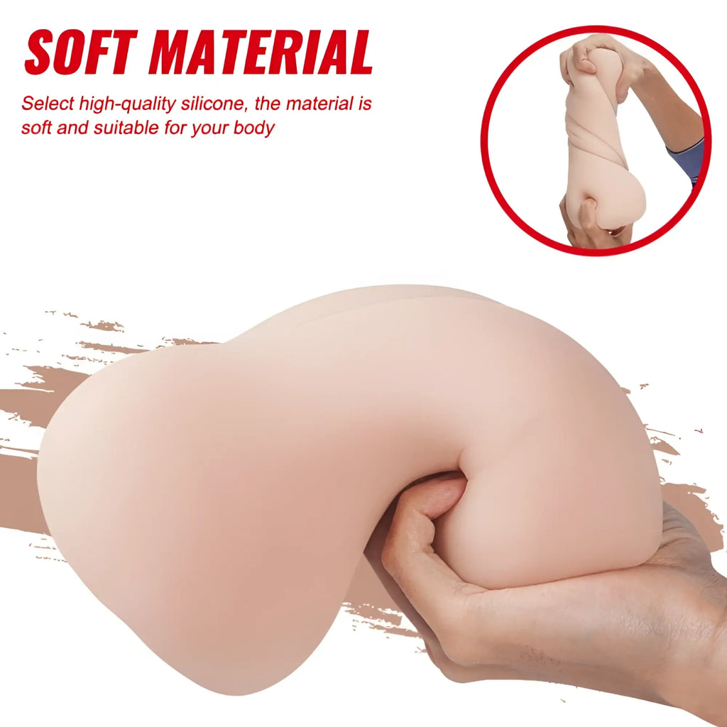 Xise aggie realistic vibrating vaginal masturbator in flesh tone made of soft silicone with smooth ergonomic contours