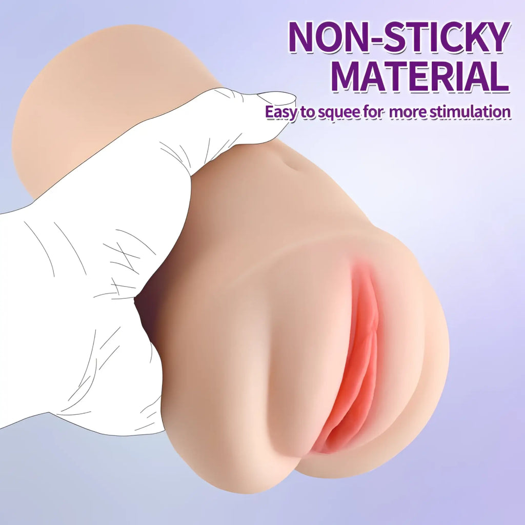 Beige silicone xise brenna dual density vibrating anal plug with non-sticky surface and textured interior for stimulation