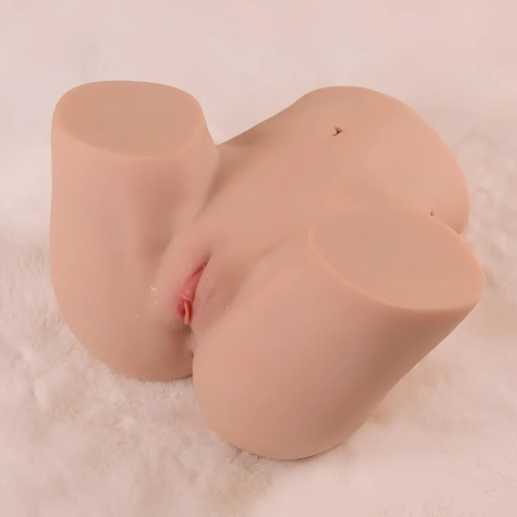 Beige silicone xise danae 7.7kg usb auto thrusting pussy and ass with realistic skin texture and anatomical design