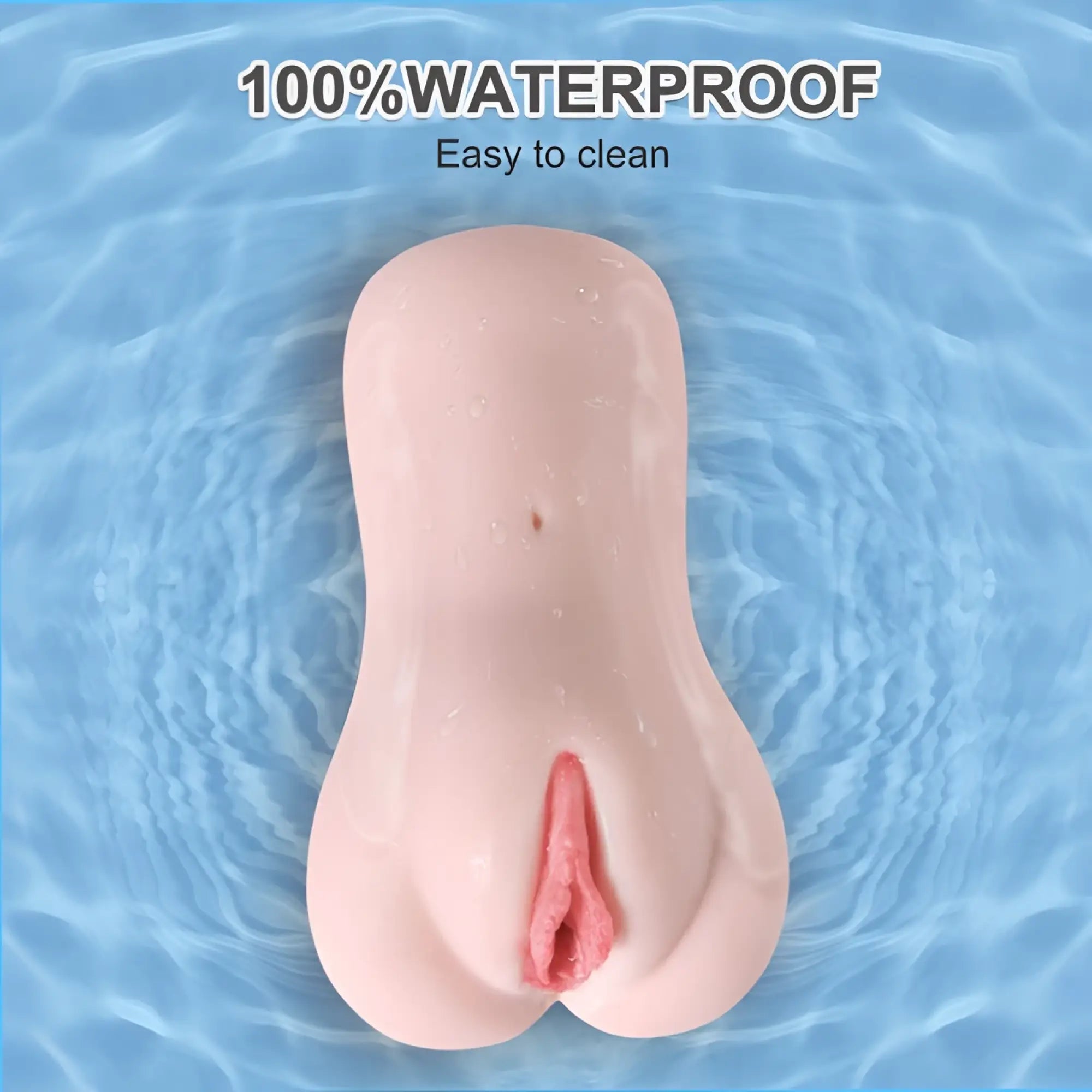 Pink silicone realistic female genital model xise eden vibrating vaginal masturbator 100% waterproof easy to clean