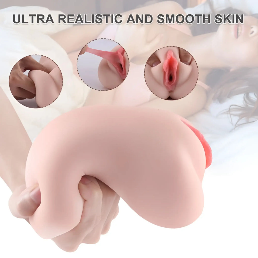 Pink silicone realistic female genital model with smooth ultra-realistic skin texture for XISE eden vibrating vaginal masturbator