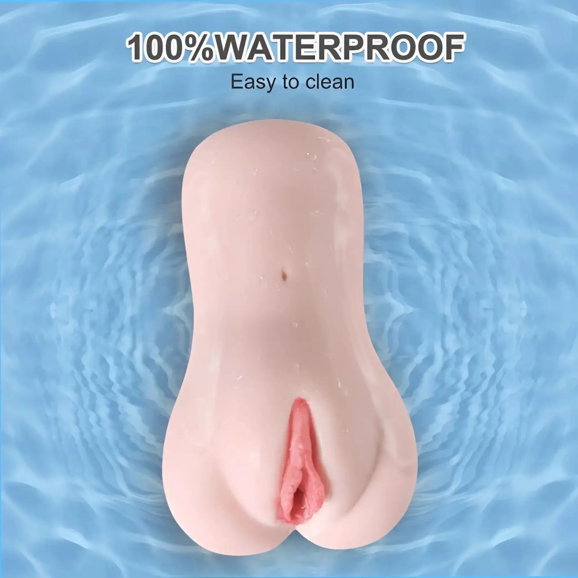 Pink silicone realistic female genital model xise eden vibrating vaginal masturbator 100% waterproof easy to clean