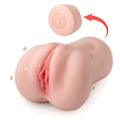 Pink silicone xise elaine realistic vibrating sucking vaginal masturbator with detachable base and two small buttons