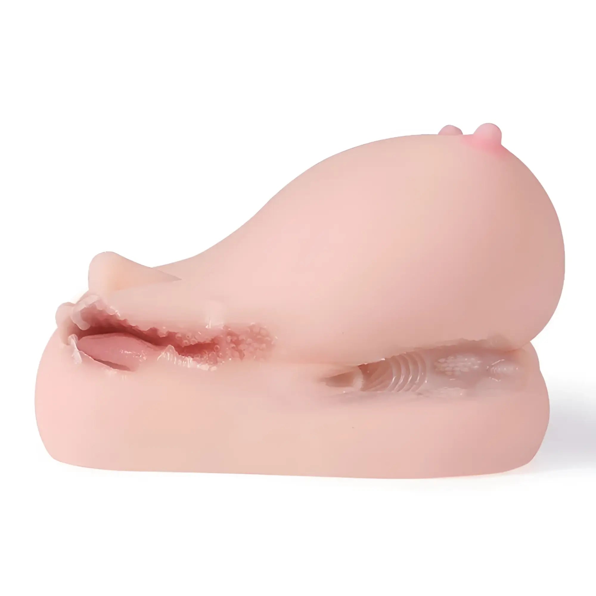 Pink silicone pig-shaped XISE Jalome 3kg 3-in-1 pussy mouth titty fuck masturbator with a smooth glossy finish and detailed features