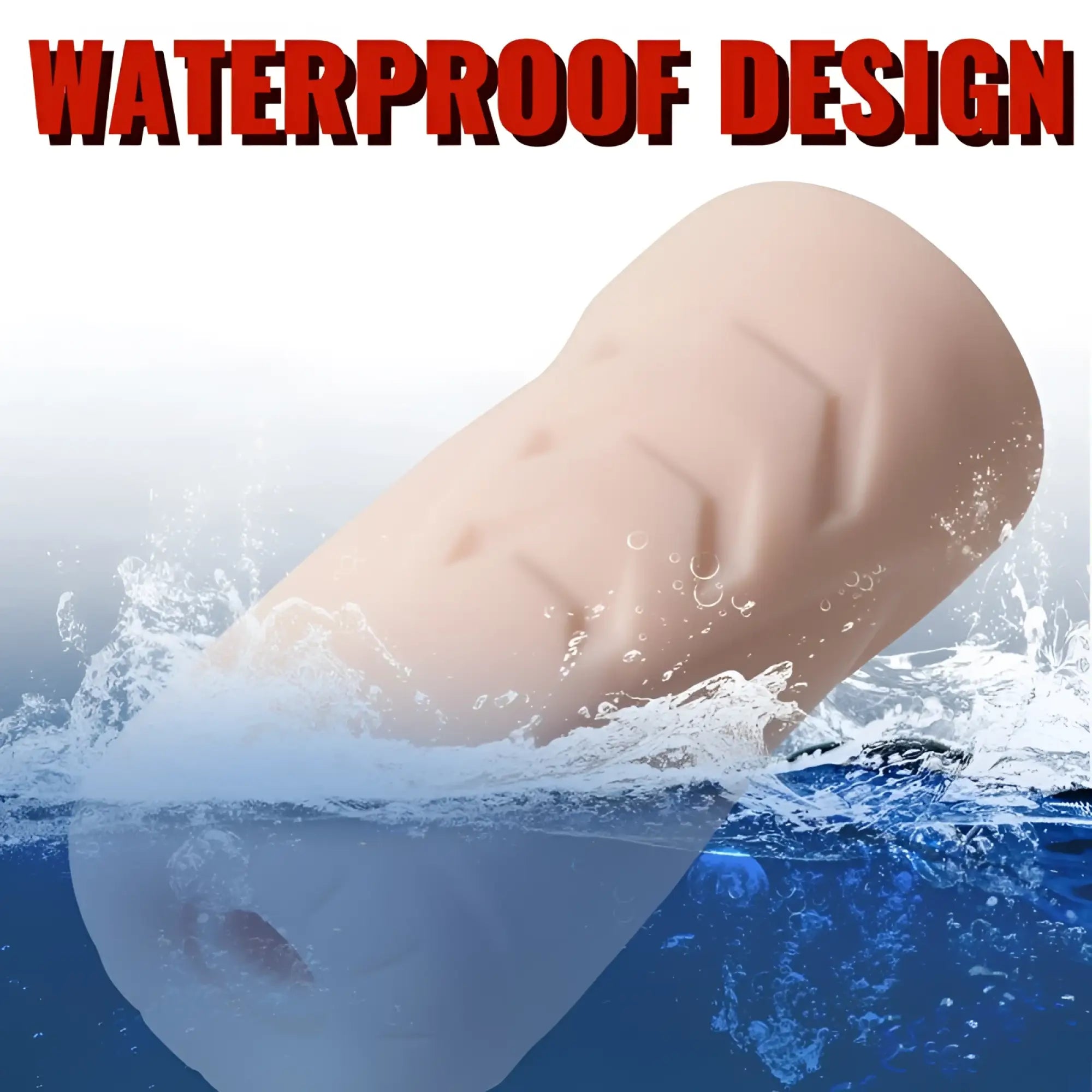 Beige silicone xise suctroker dual density vibrating sucking vaginal masturbator with textured waterproof design