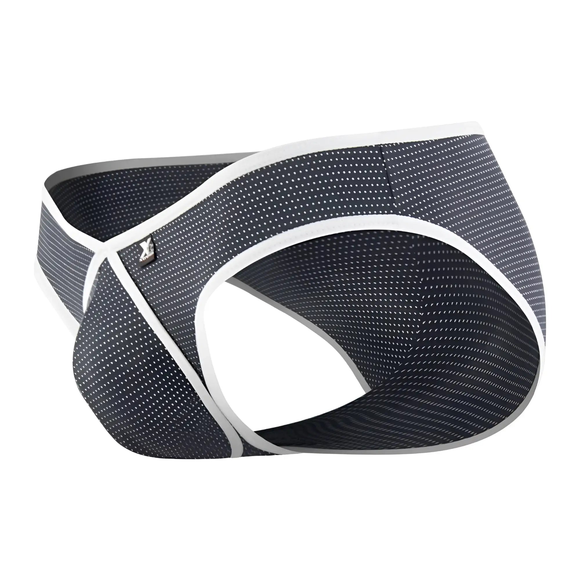 Xtremen 91021x microfiber briefs in gray with black and white patterned breathable textured fabric design