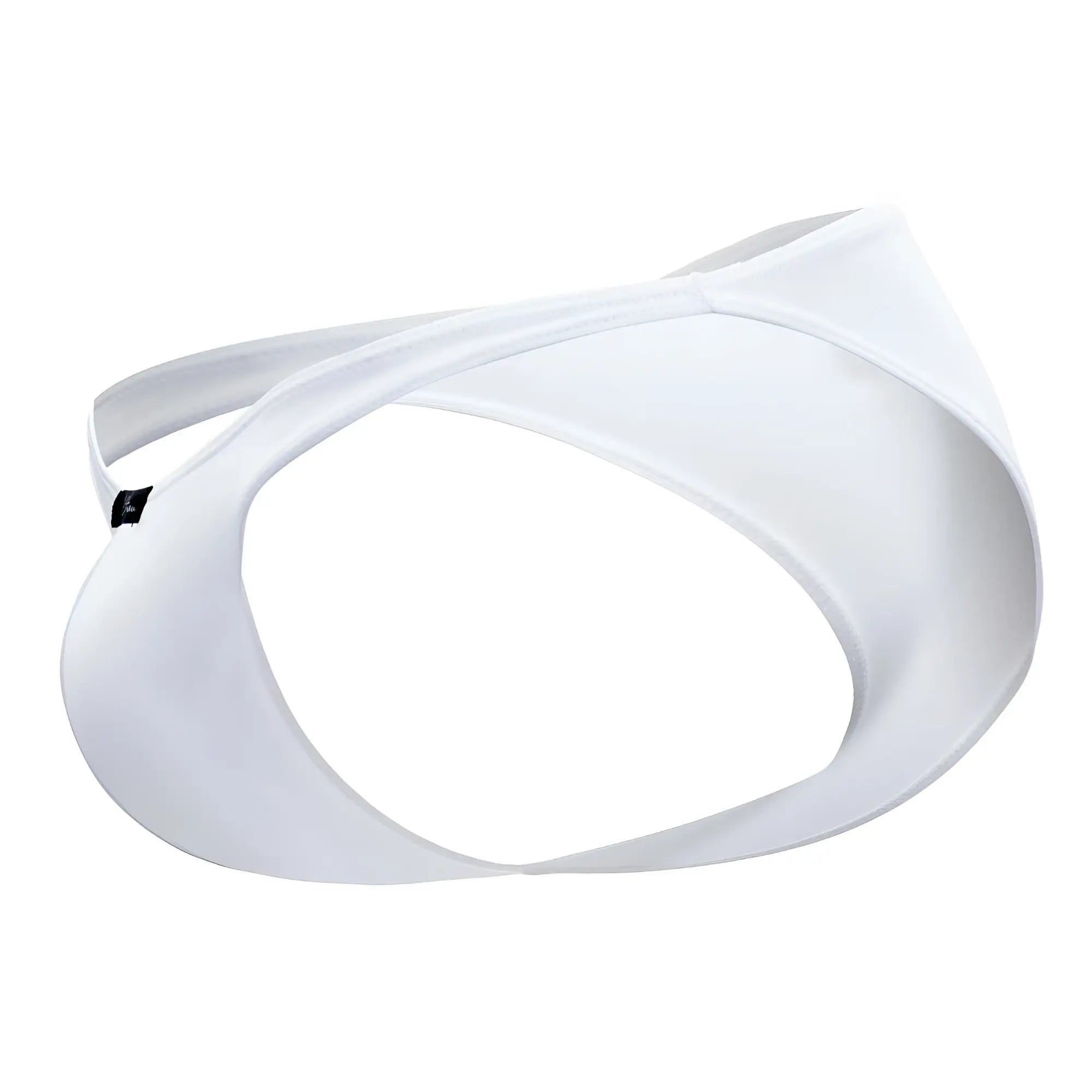 White xtremen 91093x microfiber bikini swim trunks with sleek minimalist design and smooth fabric finish