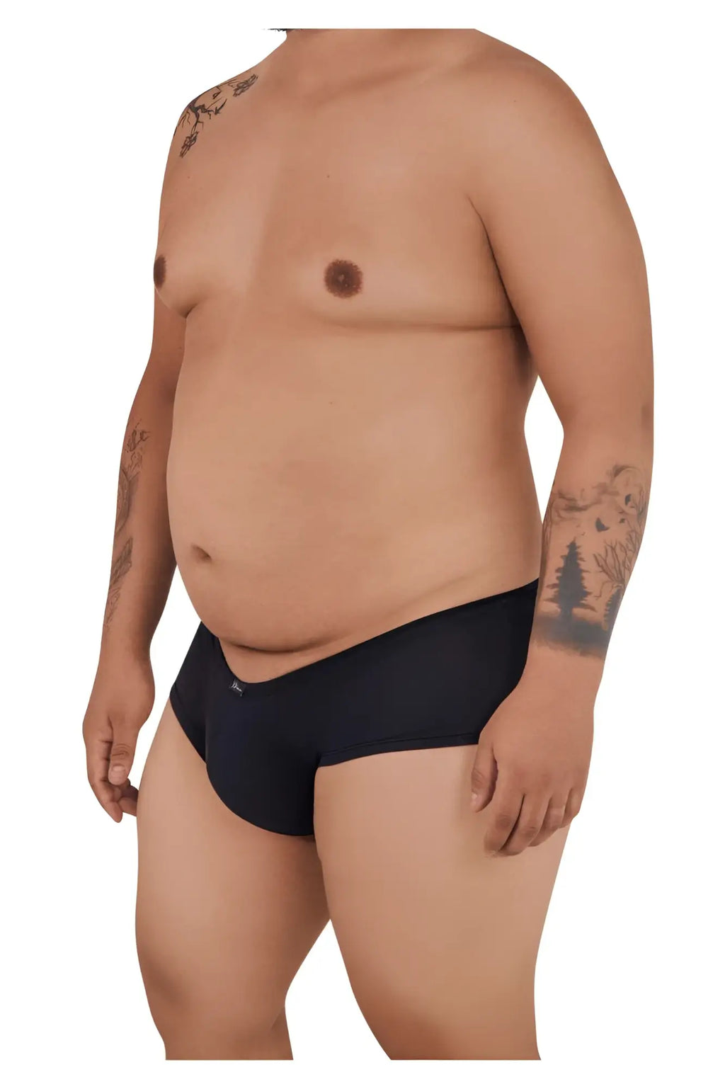 Black xtremen 91103x microfiber trunks with a small white logo on the left hip for comfortable everyday wear