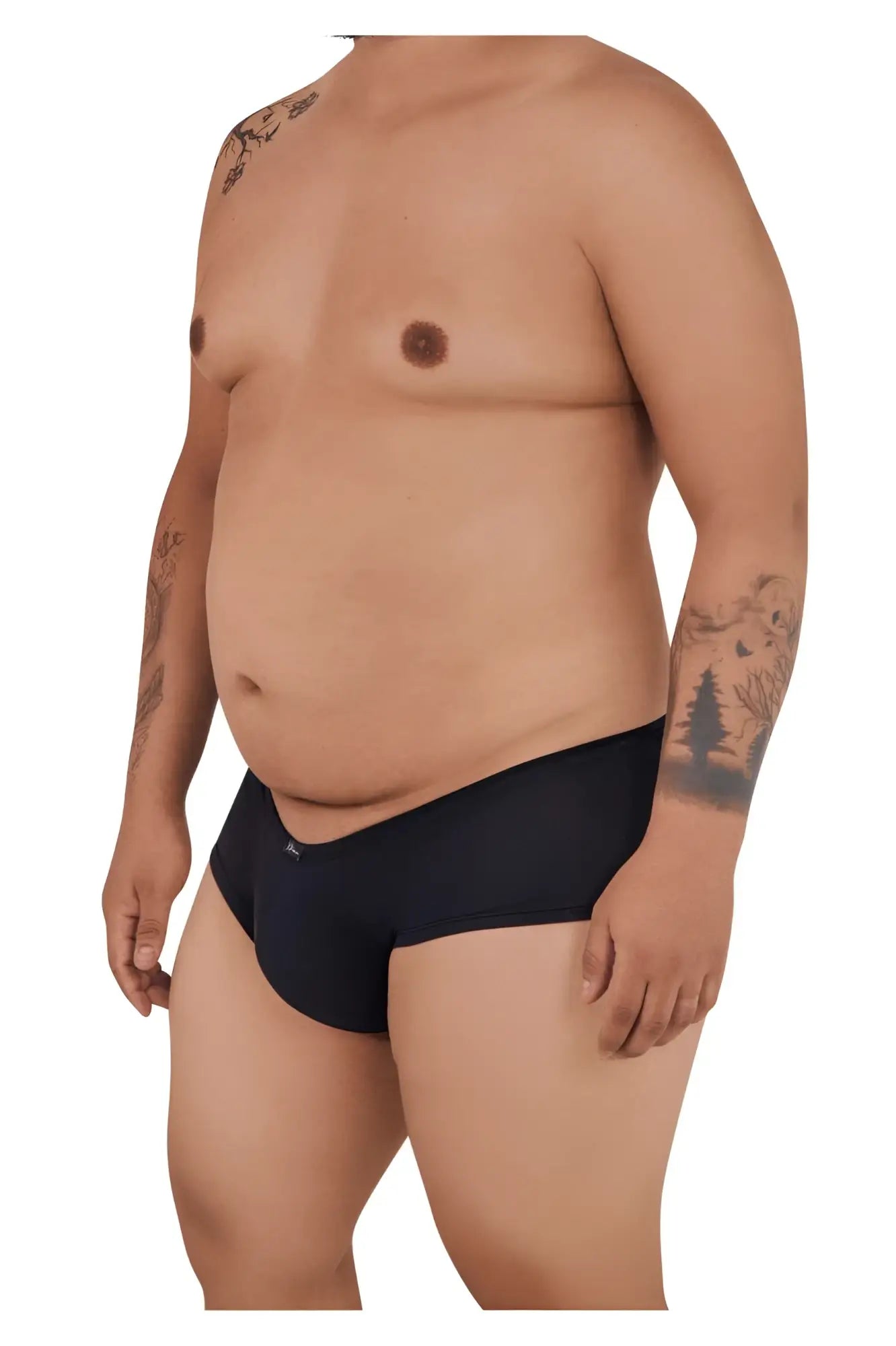 Black xtremen 91103x microfiber trunks with a small white logo on the left hip for comfortable everyday wear