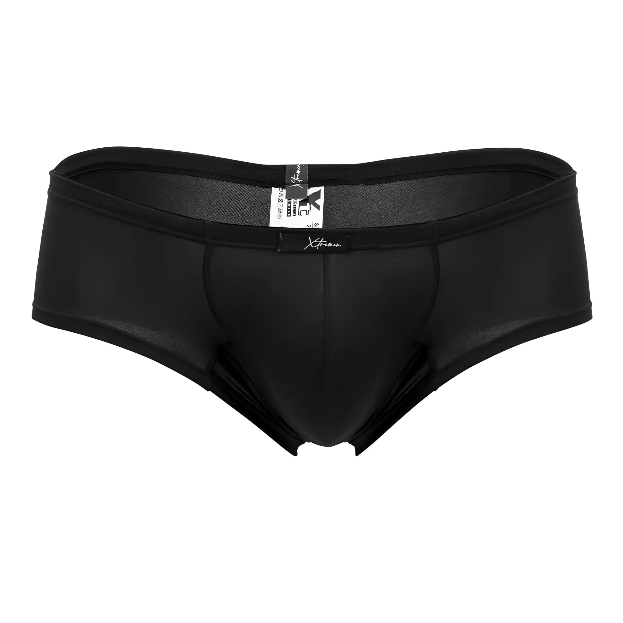 Black xtreme 91103X microfiber trunks with smooth fit and breathable mesh panels for men in black color