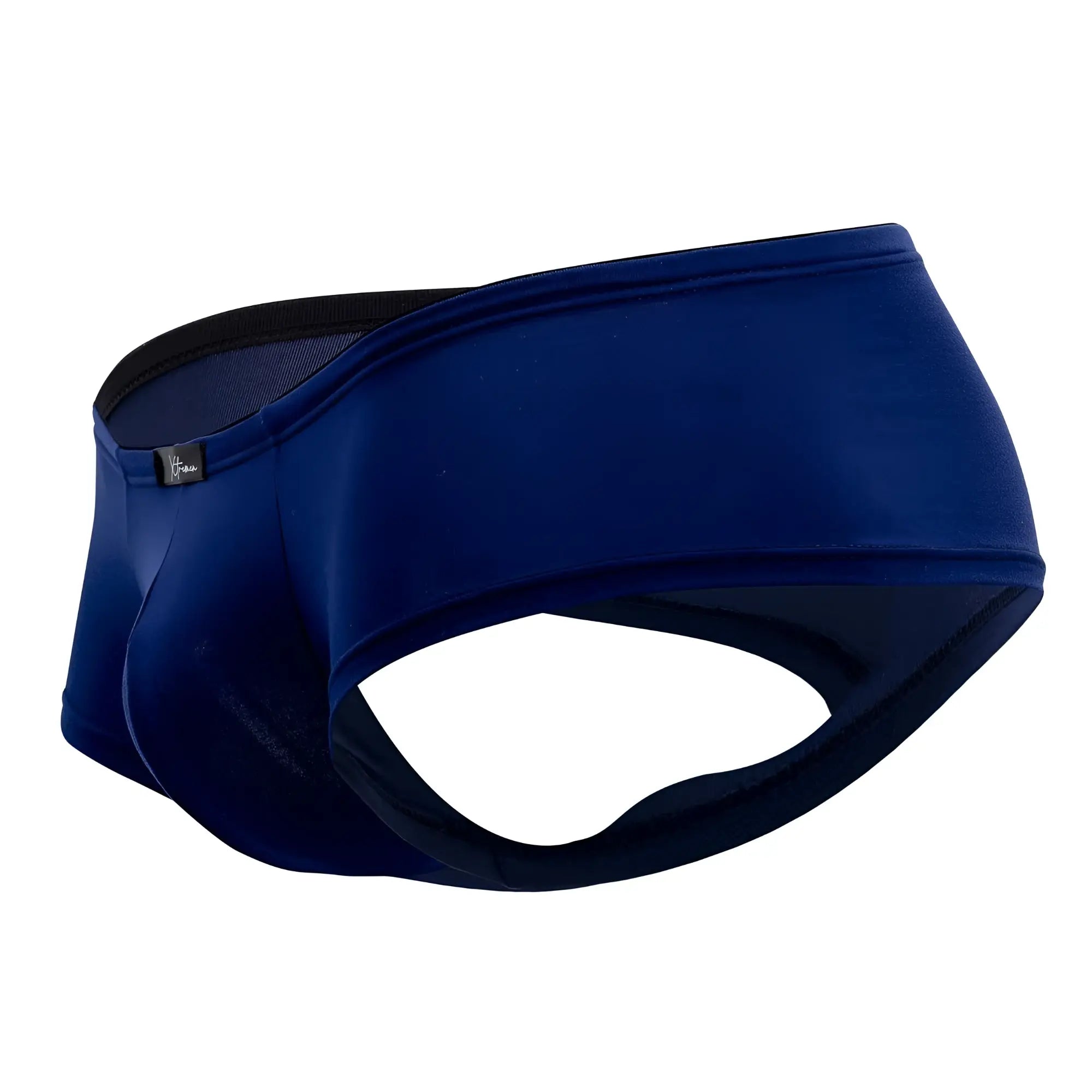 Deep blue xtremen 91103x microfiber trunks with seamless construction and black elastic waistband for men