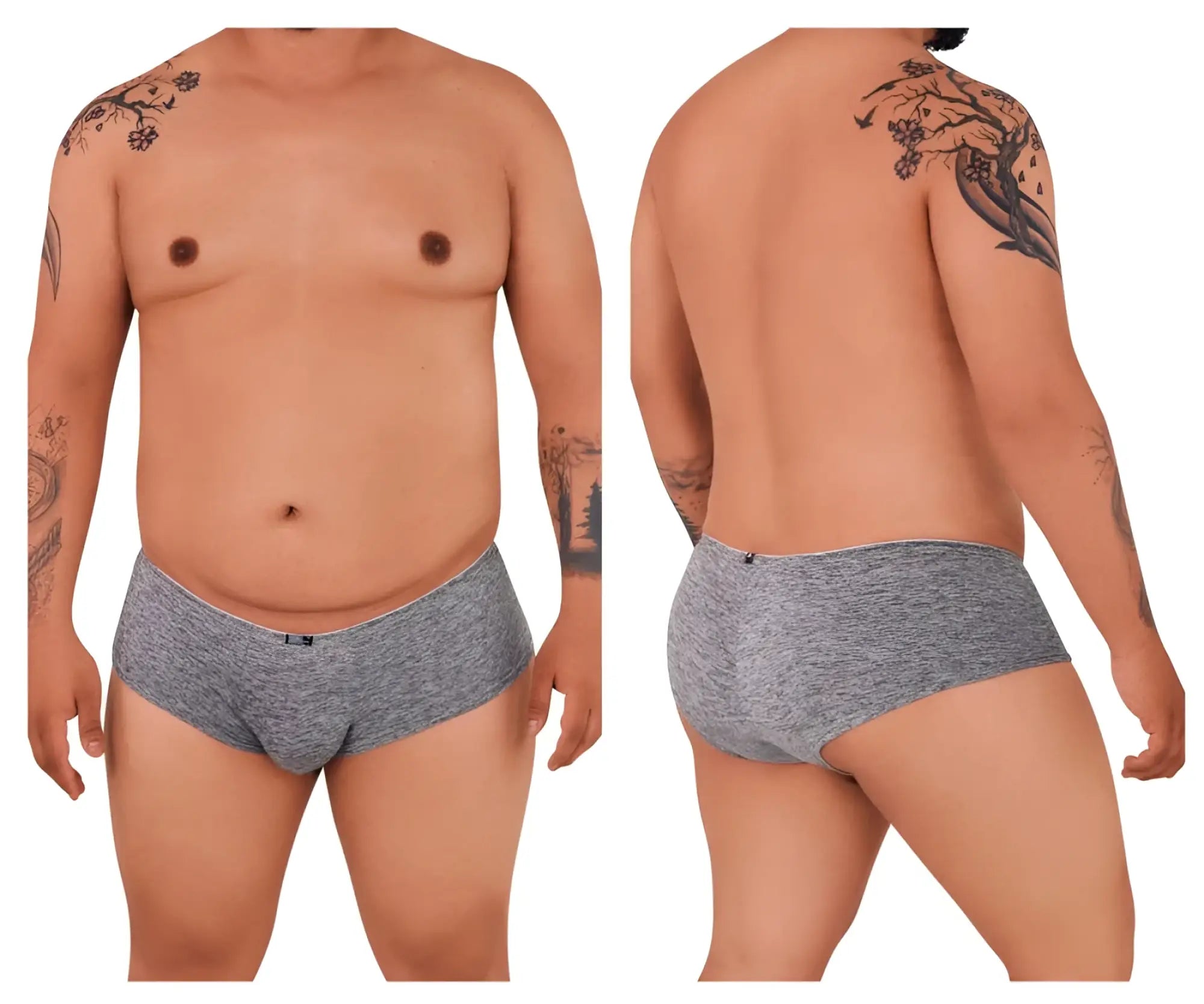 Xtremen 91103x microfiber trunks in jasper gray with subtle textured fabric and a small brand tag at the waistband