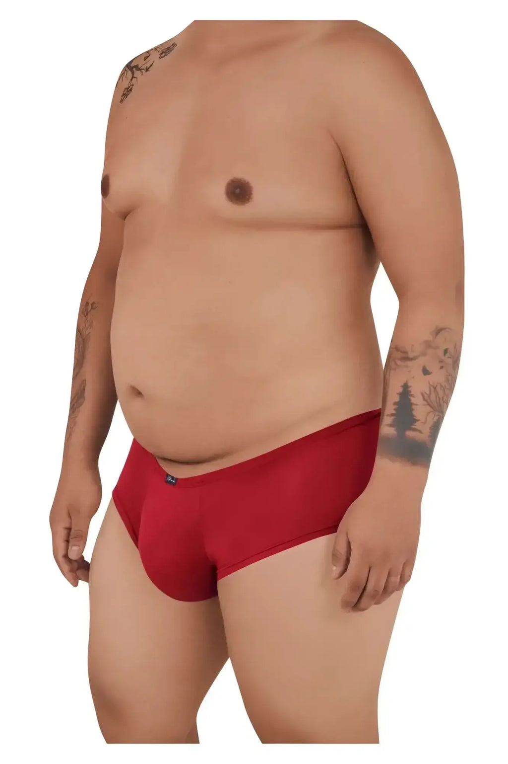 Xtremen 91103x microfiber trunks red men’s briefs with a snug fit and elastic waistband