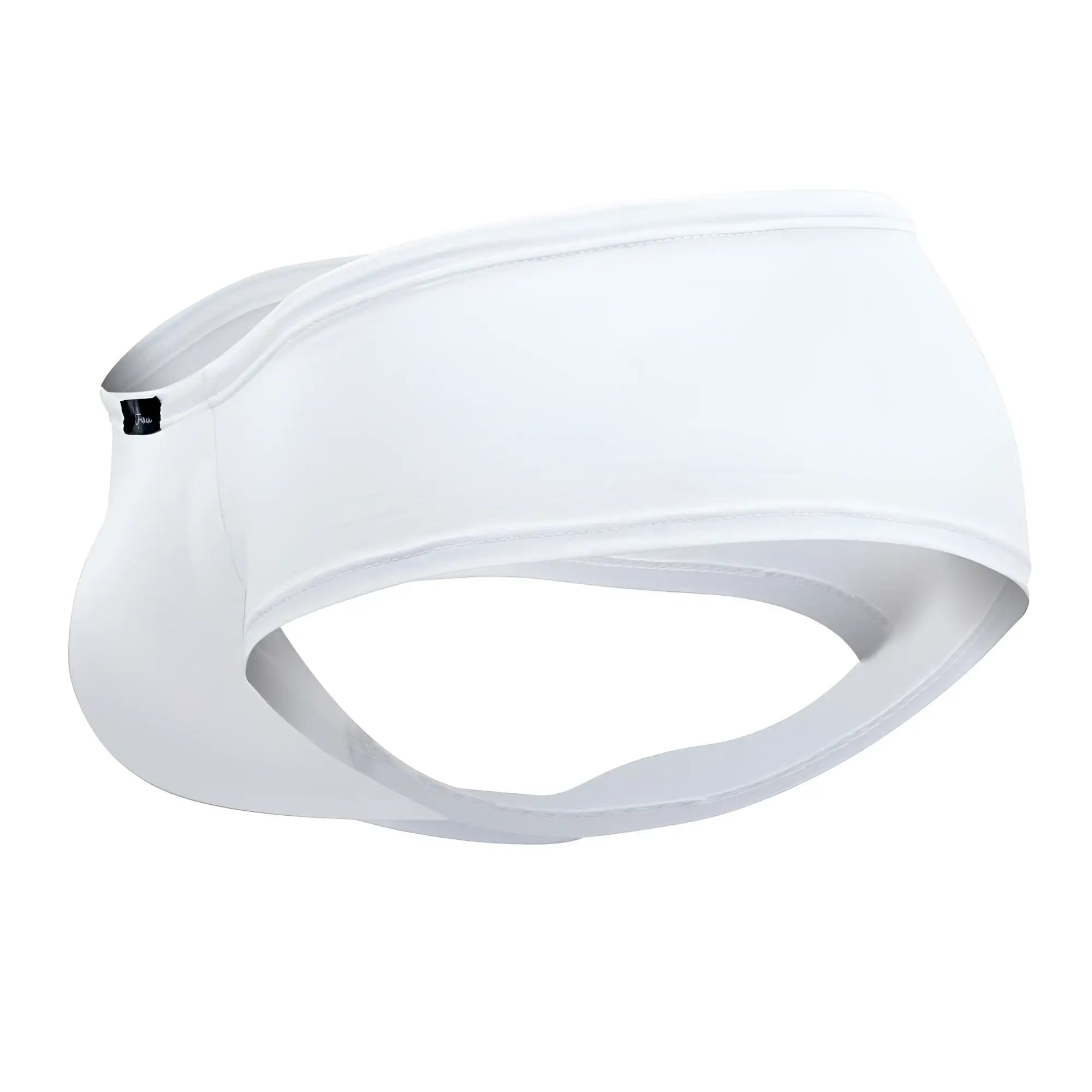 White xtremen 91103x microfiber trunks with a smooth seamless white elastic headband featuring subtle edge stitching